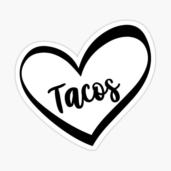 Item preview, I love Tacos Heart  designed and sold by StefaPascu.