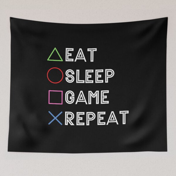 Item preview, Cool Funny Retro Video Games Control Icons - Eat, Sleep, Game, Repeat designed and sold by laiwole.