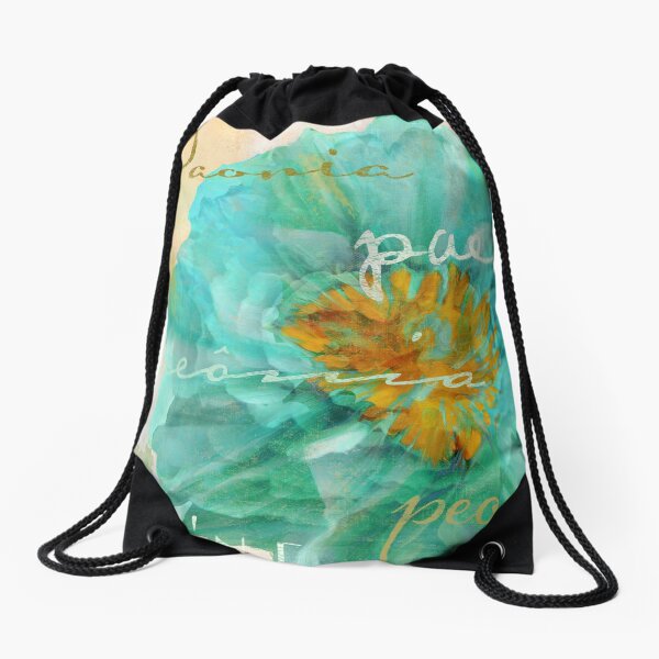 Aperçu de l'œuvre Aqua Pivoine créée et vendue par Sasha Art Gallery.