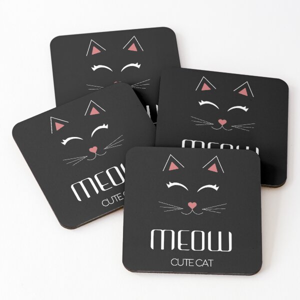 Item preview, Meow cute cat - black designed and sold by sferrecamp.