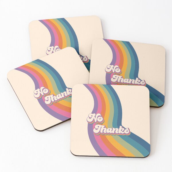 Item preview, No Thanks Retro Rainbow designed and sold by bridglet.