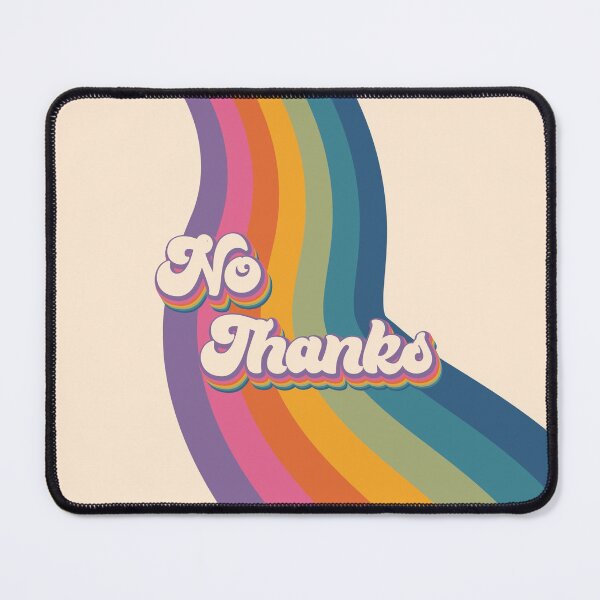 Item preview, No Thanks Retro Rainbow designed and sold by bridglet.