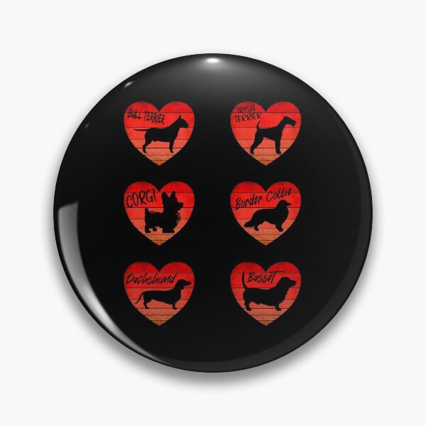 Item preview, Dog Breeds Valentine, Vintage Heart Sunset, Sticker Pack  designed and sold by ACC .