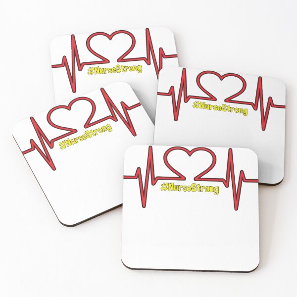 Item preview, #NurseStrong - Heart With Heart Beat Line - Health Care Workers designed and sold by KC-Clothing-Co.