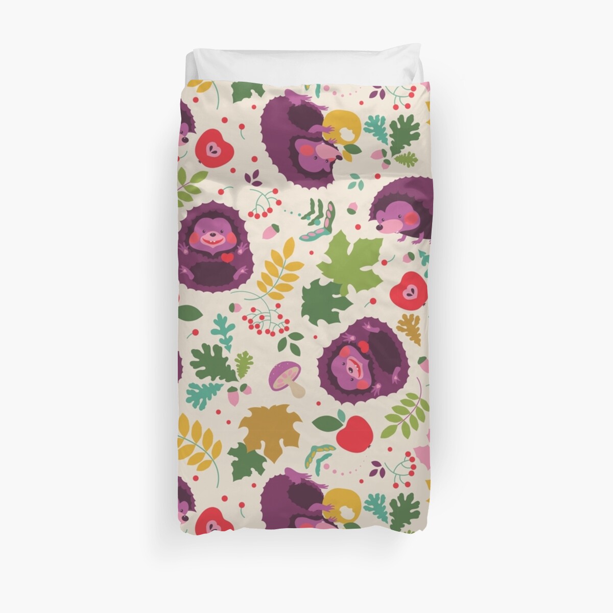 "Hedgehog Print" Duvet Covers by Kimazo Redbubble