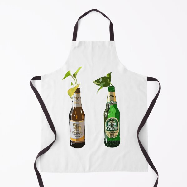 Item preview, Chang and Singha Beer Bottles With Plant designed and sold by LaynsLeaf.