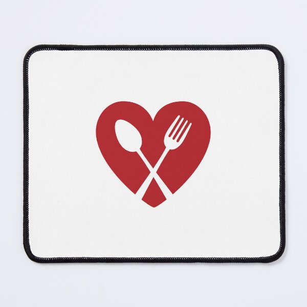 Item preview, spoon, fork, love, food love, heart, red, food designed and sold by artistcamellia.