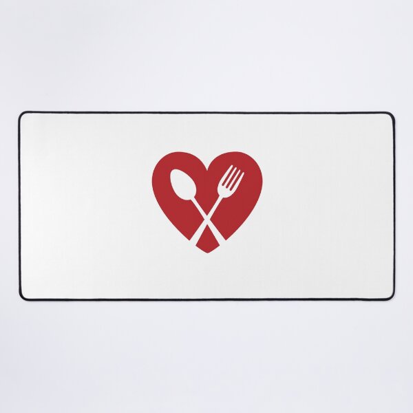 Item preview, spoon, fork, love, food love, heart, red, food designed and sold by artistcamellia.