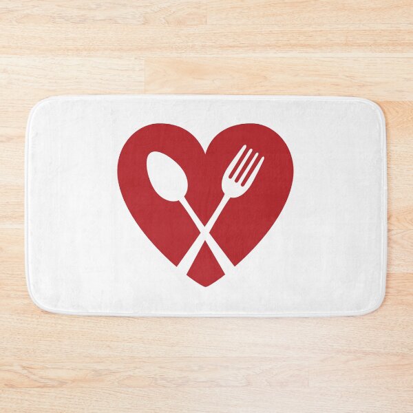 Item preview, spoon, fork, love, food love, heart, red, food designed and sold by artistcamellia.
