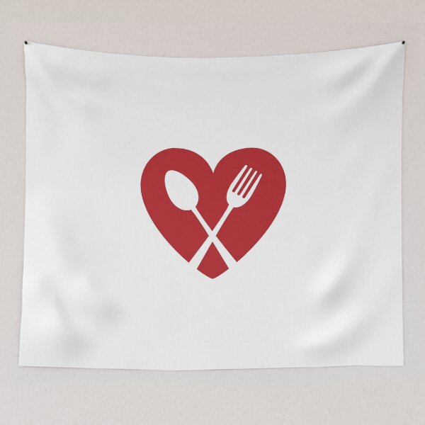 Item preview, spoon, fork, love, food love, heart, red, food designed and sold by artistcamellia.