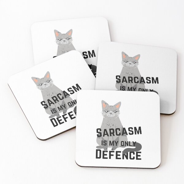 Item preview, Sarcasm is my only defense cat mom designed and sold by Manoroma.