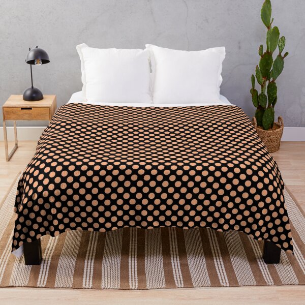 Item preview, Black and Peach Cobbler Polka Dots designed and sold by SaraValor.
