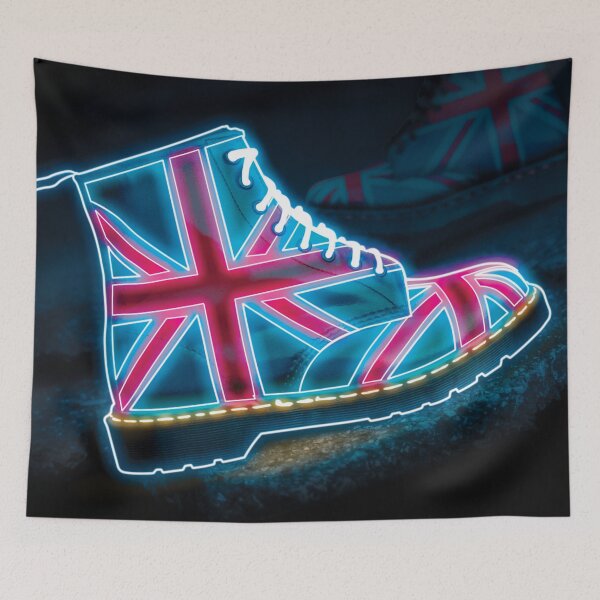 Item preview, Union Jack Neon Glow Docs designed and sold by Retro Futurist.