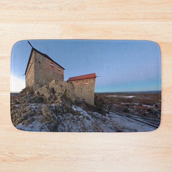 Item preview, Hohenstein Castle with snow in the evening designed and sold by frankuffmann.