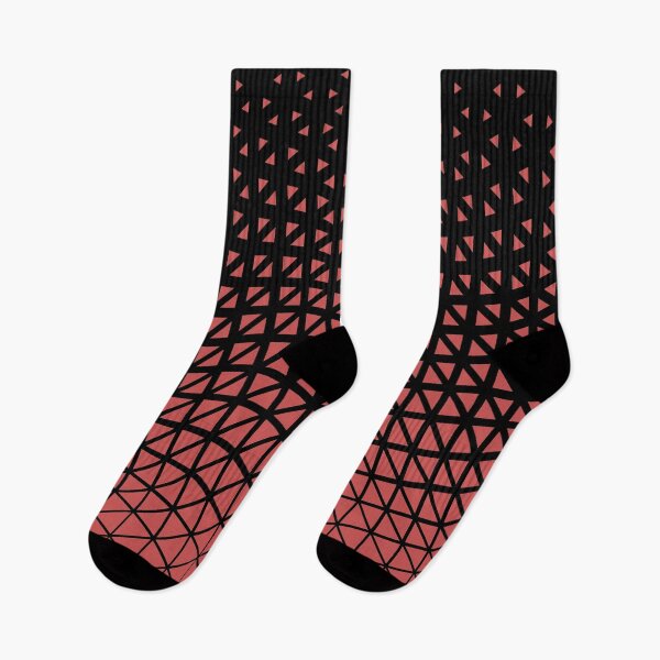 Item preview, Black and Dark Pink Triangle Gradient Wave Pattern Pairs DE 2022 Trending Color Deep Hibiscus DE5083 designed and sold by ColorOfTheYears.