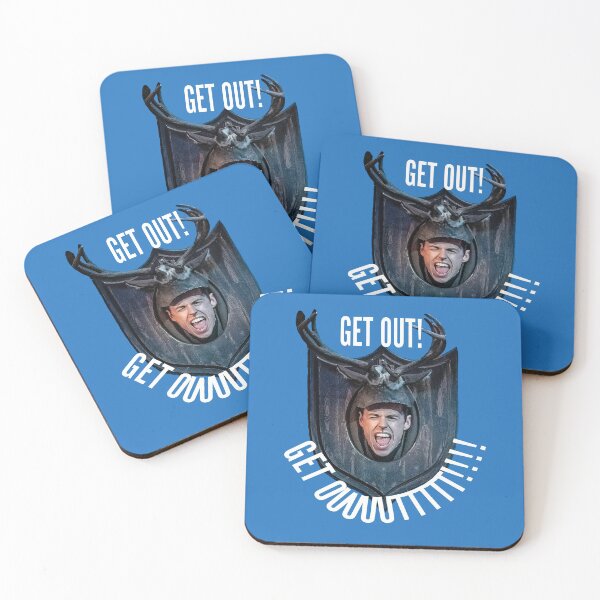 Item preview, Get OUT!!! Image with quote (The Lodge, Goes Wrong) designed and sold by shminoa.