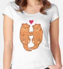 Otterly adorable Women's Fitted Scoop T-Shirt