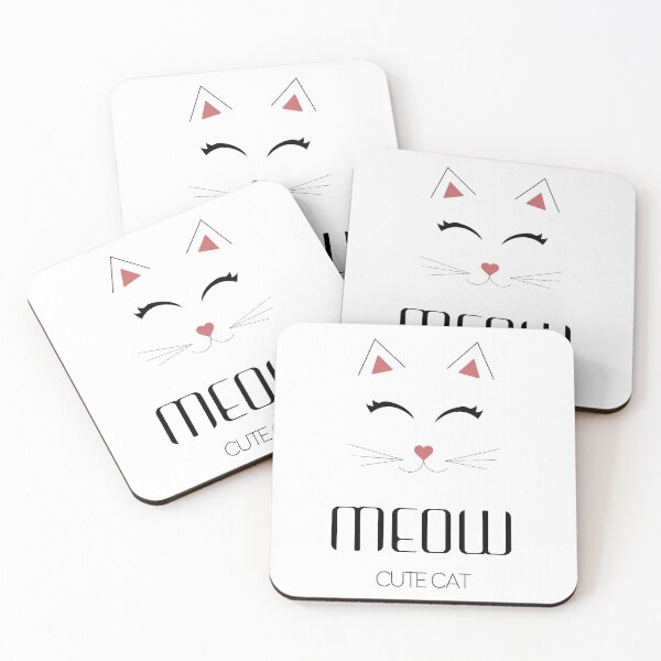 Item preview, Meow cute cat - white designed and sold by sferrecamp.