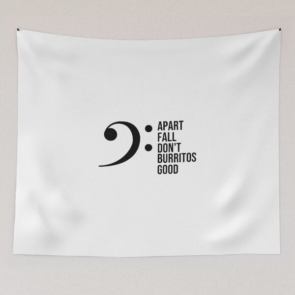 Item preview, Bass Clef Mnemonic Good Burritos Don't Fall Apart GBDFA Musical Staff Lines Funny Composer Artist Music Theory Musician Gift Bass Drums Tuba player Birthday Gifts Funny Rude Offensive saying, designed and sold by joygift369.
