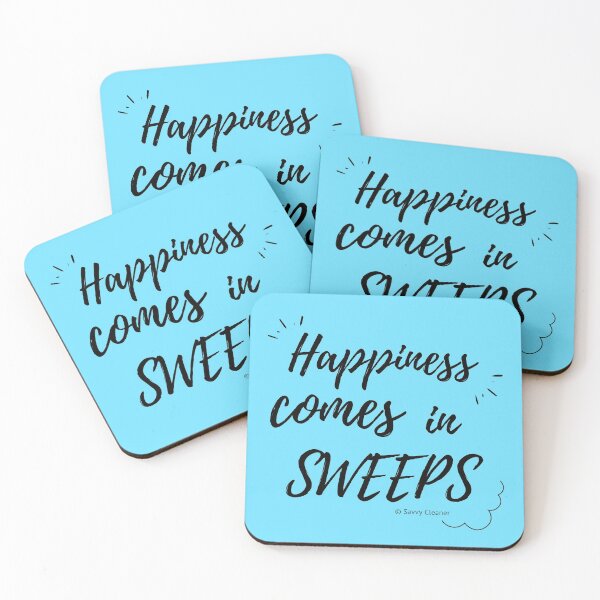 Item preview, Happiness Comes in Sweeps Funny Cleaning Lady Housekeeper designed and sold by SavvyCleaner.