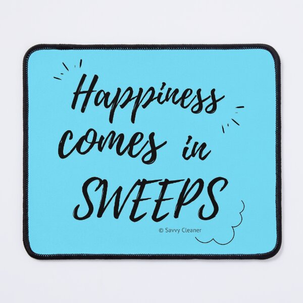 Item preview, Happiness Comes in Sweeps Funny Cleaning Lady Housekeeper designed and sold by SavvyCleaner.