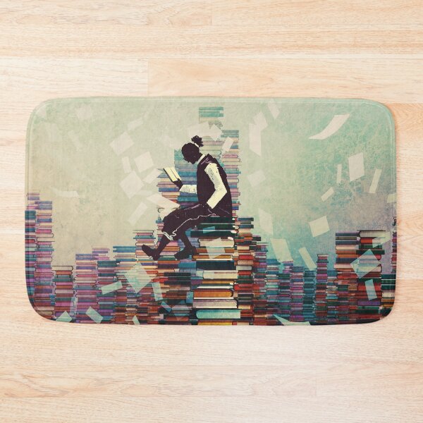 Item preview, Man Reading Book While Sitting on Pile of Books designed and sold by ONORMAL.