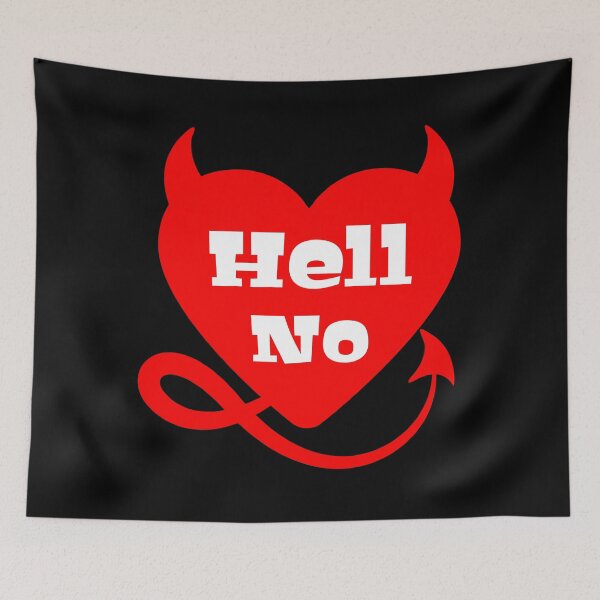 Item preview, Hell No Evil Anti Valentines Day 2022 designed and sold by Design-Maniya.