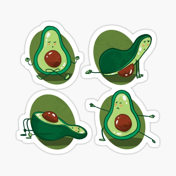 Avocado Yoga Sticker for Sale by Huebucket  Yoga stickers, Tumblr  stickers, Print stickers