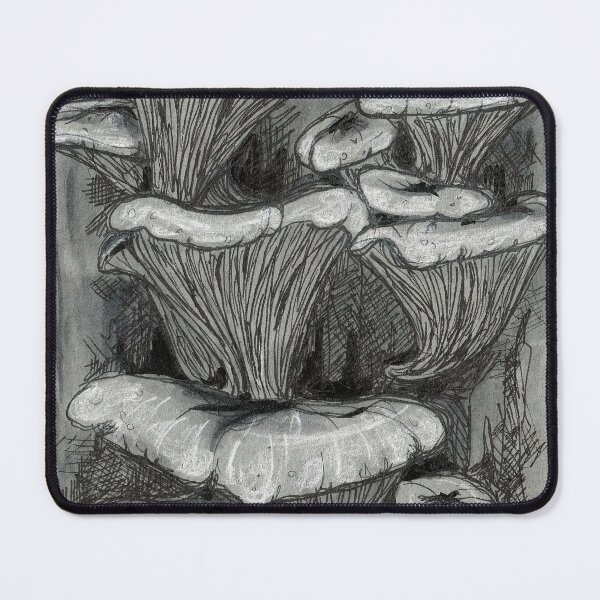 Item preview, mushrooms gray designed and sold by Vivien Merveilles.
