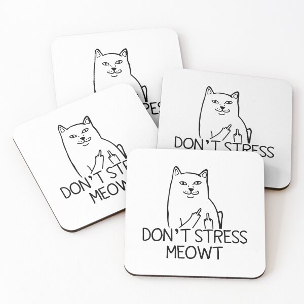 Item preview, Funny Stress Meowt Quote, Don't Stress Meowt Design, Cool Stress Meowt  designed and sold by Mouadox ★★★★★.