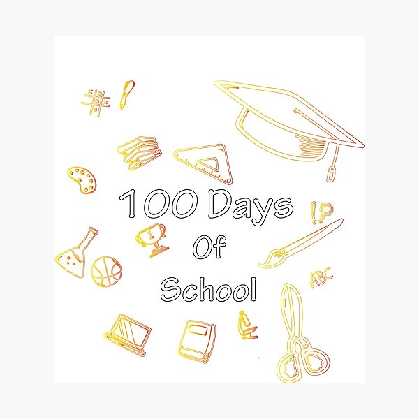 Item preview, 100 days of schoom , 100th day of school, 100 days designed and sold by L-o-shop.