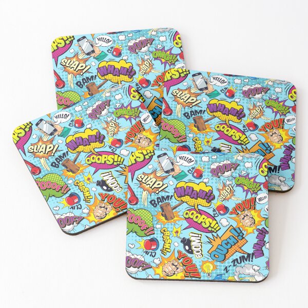 Item preview, Comic Book Pattern Cartoon Sound Onomatopoeia Bubbles designed and sold by amos20111.