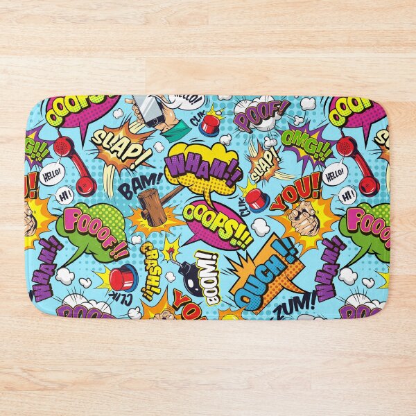 Item preview, Comic Book Pattern Cartoon Sound Onomatopoeia Bubbles designed and sold by amos20111.