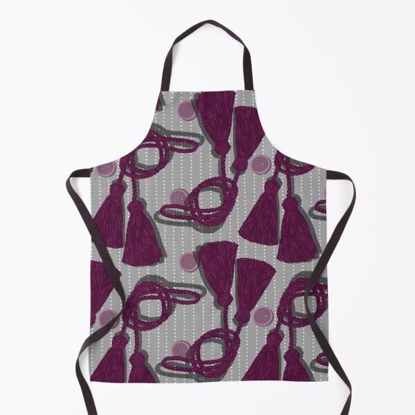 Item preview, Tassels and Buttons on Stripes - Gray, Lilac, Purple designed and sold by Jasrese.