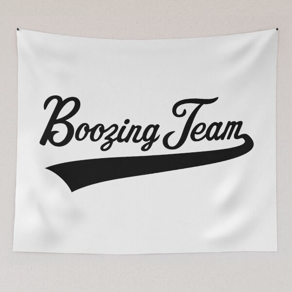 Item preview, Boozing Team Lettering (Beer / Alcohol / Black) designed and sold by MrFaulbaum.
