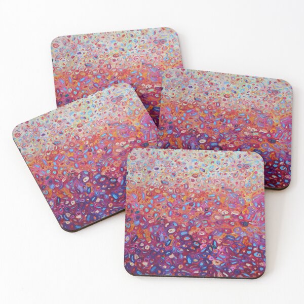 Item preview, Abstract Art Cute elegant beautiful pattern oil paint Pink Rosa Blue Red Dots designed and sold by tanabe.