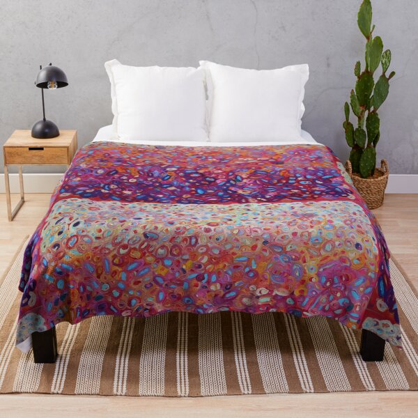 Item preview, Abstract Art Cute elegant beautiful pattern oil paint Pink Rosa Blue Red Dots designed and sold by tanabe.
