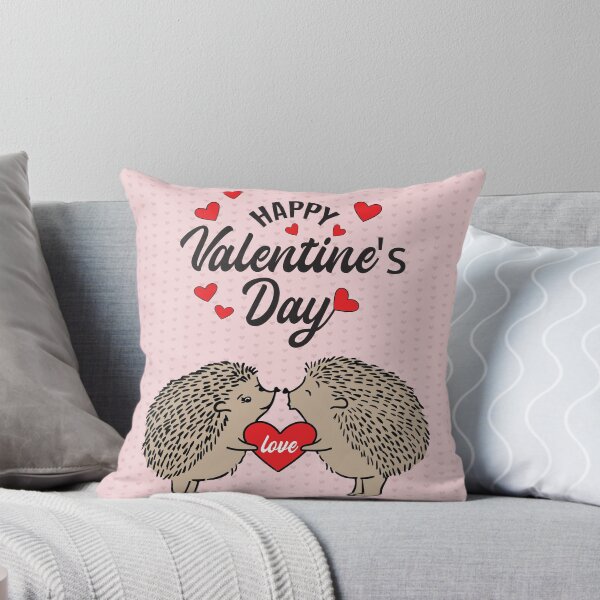 Item preview, Happy Valentines Day Cute Hedgehog Couple Kiss  designed and sold by dass-art.