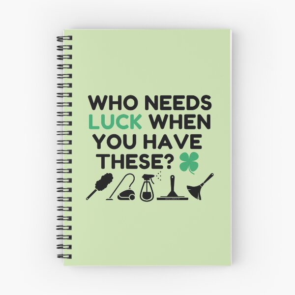 Item preview, Who Needs Luck Funny Cleaning Lady St. Patrick's Day Janitor designed and sold by SavvyCleaner.