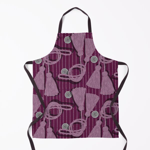 Item preview, Tassels and Buttons on Stripes - Purple, Gray, Lilac designed and sold by Jasrese.