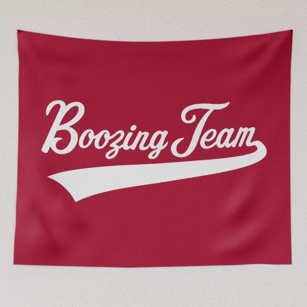 Item preview, Boozing Team Lettering (Beer / Alcohol / White) designed and sold by MrFaulbaum.