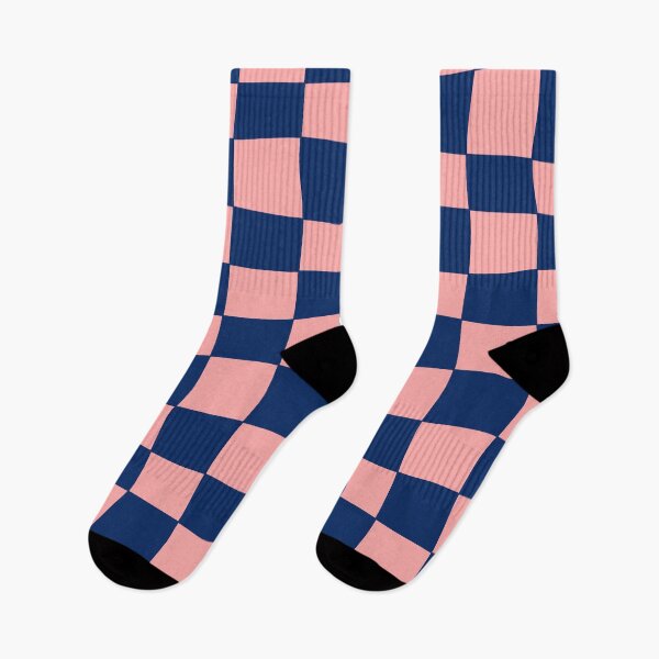 Item preview, Hand Drawn Checkerboard Pattern (navy blue/pink) designed and sold by Design Minds Boutique.