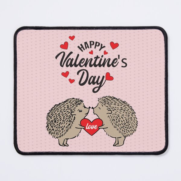 Item preview, Happy Valentines Day Cute Hedgehog Couple Kiss  designed and sold by dass-art.