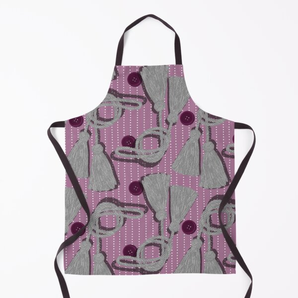 Item preview, Tassels and Buttons on Stripes - Lilac, Purple, Gray designed and sold by Jasrese.