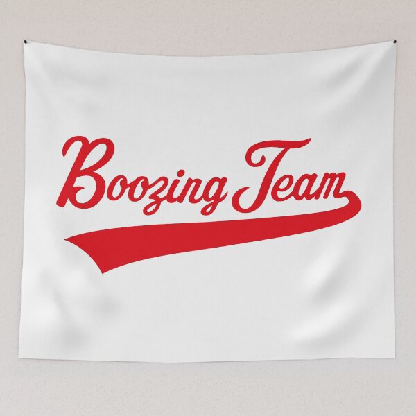 Item preview, Boozing Team Lettering (Beer / Alcohol / Red) designed and sold by MrFaulbaum.