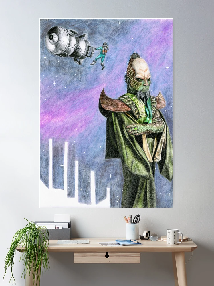 Draconian and the Doctor in space - fan art