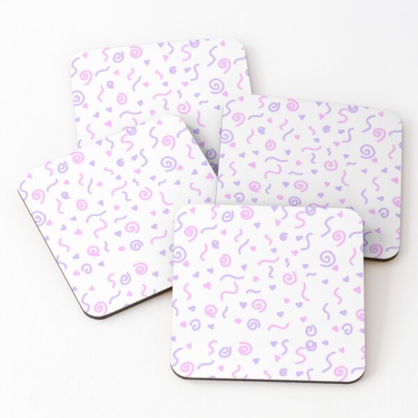 Item preview, Pink and Purple Hearts and Shapes designed and sold by babyjoonie.