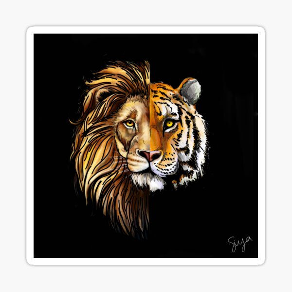 Item preview, Half Lion Half Tiger - Powerfull designed and sold by Siyamali.