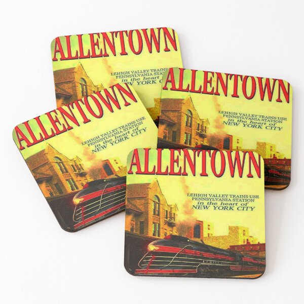 Item preview, vintage Railroad, vintage train, train engine, vintage Lehigh Valley railroad poster, Allentown train station, 1940s railroad, Hamilton Street, downtown Allentown, vintage Allentown, parlor cars,  designed and sold by Nostrathomas66.