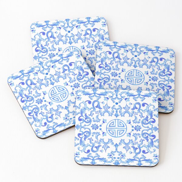 Item preview, Good Wishes Shou in Blue and White designed and sold by Yunihadi.